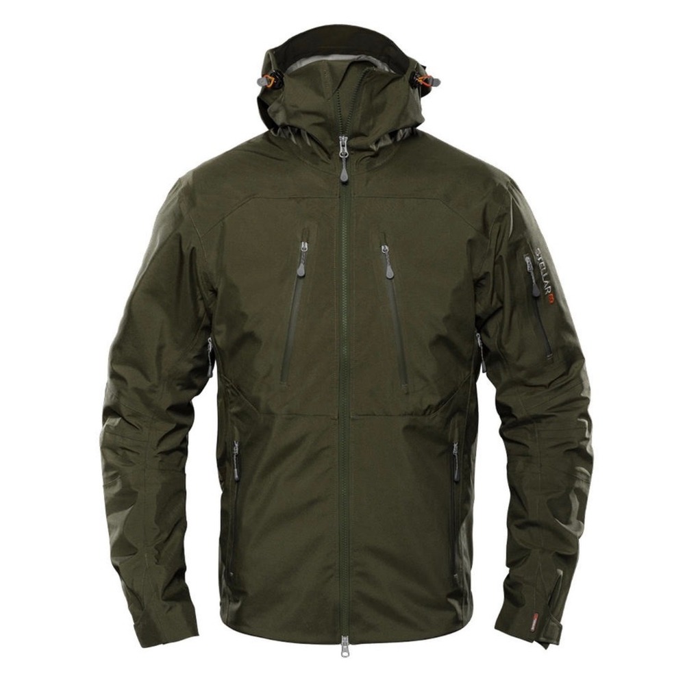 Stellar Equipment Shell Jacket Men LARGE Olive Green Technical Outdoors Ski EUC